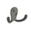 Decohooks Two Prong Wide Hooks Matt Black 45mm 2 Pack
