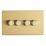 Contactum Lyric 4-Gang 2-Way LED Dimmer Switch  Brushed Brass