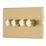Contactum Lyric 4-Gang 2-Way LED Dimmer Switch  Brushed Brass