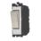 Contactum  20AX Grid SP Control Switch Brushed Steel  with White Inserts