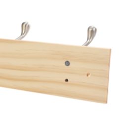 Essentials 6-Hook Rail Pine 685mm x 105mm