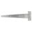 GateMate Matt Silver Straight Medium Tee Hinges 100mm x 12" x 300mm 2 Pack