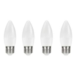 Essentials  E27 Candle LED Light Bulb  470lm 4.2W 4 Pack