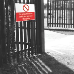 Essentials  "No Unauthorised Vehicles Beyond This Point" Sign 450mm x 600mm