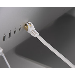 Labgear White Shielded RJ45 Cat 7 Ethernet Patch Lead 0.5m