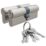 Smith & Locke 1 Star 6-Pin Euro Double Cylinder Locks 40-40 (80mm) Silver 2 Pack