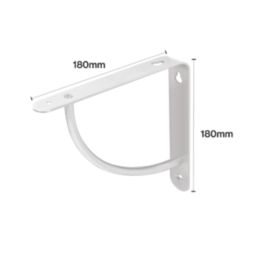 Essentials Cove Shelf Brackets White 180mm x 180mm 4 Pack
