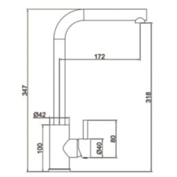 ETAL Vito Single Lever Mono Mixer Kitchen Tap Chrome