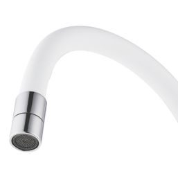 Piasa   Pull-Out Spray Mixer Kitchen Tap Chrome & White