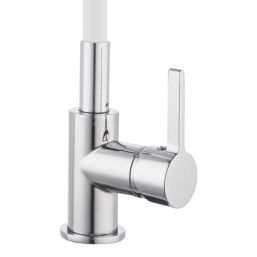 Piasa   Pull-Out Spray Mixer Kitchen Tap Chrome & White