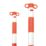JSP  Barrier Chain Support Posts & Bases Red/White 101mm 2 Pack