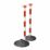 JSP  Barrier Chain Support Posts & Bases Red/White 101mm 2 Pack