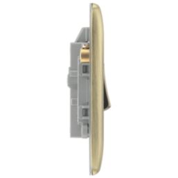 British General Nexus Metal 20A 1-Gang DP Control Switch Antique Brass with LED
