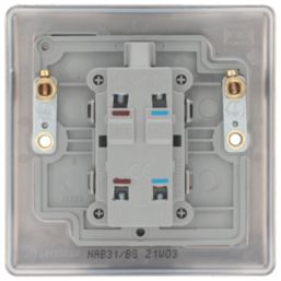 British General Nexus Metal 20A 1-Gang DP Control Switch Antique Brass with LED