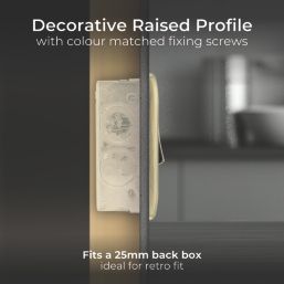 British General Nexus Metal 20A 1-Gang DP Control Switch Antique Brass with LED