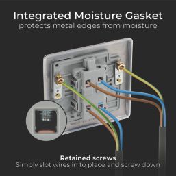 British General Nexus Metal 20A 1-Gang DP Control Switch Antique Brass with LED