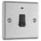 LAP  20A 1-Gang DP Control Switch Brushed Stainless Steel with Neon with Black Inserts