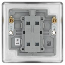 LAP  20A 1-Gang DP Control Switch Brushed Stainless Steel with Neon with Black Inserts