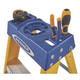 Werner Fibreglass 2.8m 10 Step Swingback A Frame Step Ladder