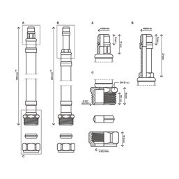 Flomasta Straight Flexible Compression Hose M10 x 15mm x 300mm