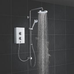 Mira Decor Dual White/Chrome 10.8kW  Manual Electric Shower