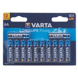Varta Longlife Power AA 1.5V Alkaline Batteries 12 Pack