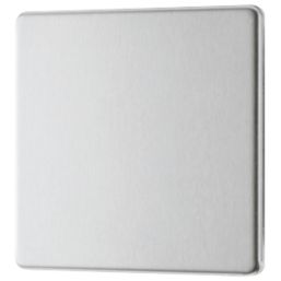 LAP  1-Gang Blanking Plate Brushed Stainless Steel