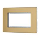 Contactum Lyric 4-Module Modular Faceplate Brushed Brass