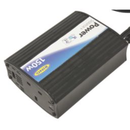 Ring Power Source 150W 15V to 230V Inverter Single Socket + Type A USB Charger