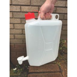 Hilka Pro-Craft Plastic Water Container with Tap White 10Ltr