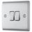 British General Nexus Metal 20A 16AX 2-Gang 2-Way Light Switch  Brushed Steel