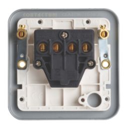 Contactum  20A 1-Gang DP Metal Clad Control Switch  with White Inserts