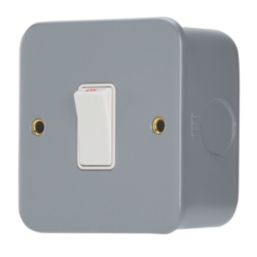 Contactum  20A 1-Gang DP Metal Clad Control Switch  with White Inserts