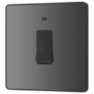 British General Evolve 20A 1-Gang DP Control Switch Black Chrome with LED