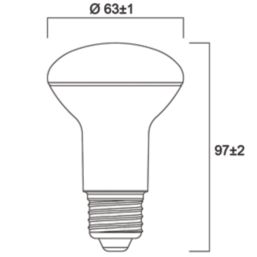 Sylvania RefLED V4 840 SL E27 R63 LED Light Bulb 630lm 7W