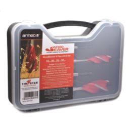 Armeg Wood Beaver Hex Shank 4-Flute Auger Wood Drill Bit Set 4 Pieces