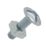 Easyfix  Bright Zinc-Plated  Roofing Bolts M5 x 30mm 10 Pack