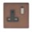Varilight  13A 1-Gang DP Switched Plug Socket Mocha  with Black Inserts