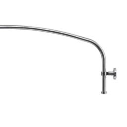 Croydex Curved Shower Rod Aluminium Bright Chrome-Plated 2000mm