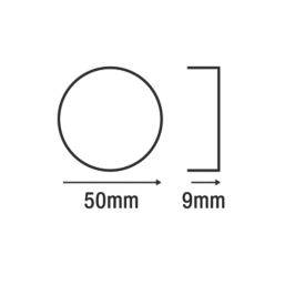 Smith & Locke  Standard Escutcheon (Single) Polished Chrome 50mm