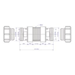 McAlpine Miniflex-1 Flexible Connector White 32mm x 125-175mm