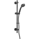 Croydex Pressure Boost One Function Shower Set Matt Black