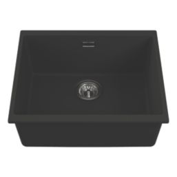 Carysil EN500-BK 1 Bowl Granite Composite Kitchen Sink Black 530mm x 460mm