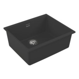 Carysil EN500-BK 1 Bowl Granite Composite Kitchen Sink Black 530mm x 460mm