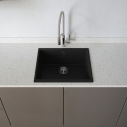 Carysil EN500-BK 1 Bowl Granite Composite Kitchen Sink Black 530mm x 460mm