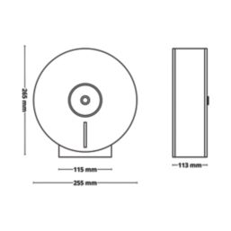 ETAL  Lockable Jumbo Toilet Roll Holder Stainless Steel