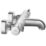 Hansgrohe MyFox Chrome 68mm Wall Mounted Dual Control Thermostatic Shower Mixer Tap