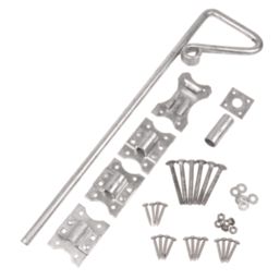 GateMate Heavy Duty Ornamental Drop Bolt Silver 600mm