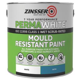 Zinsser Perma White 2.5Ltr White Satin Anti Mould Interior Multi Surface Paint