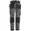 Snickers 6902 Stretch Work Trousers Steel Grey 35" W 30" L